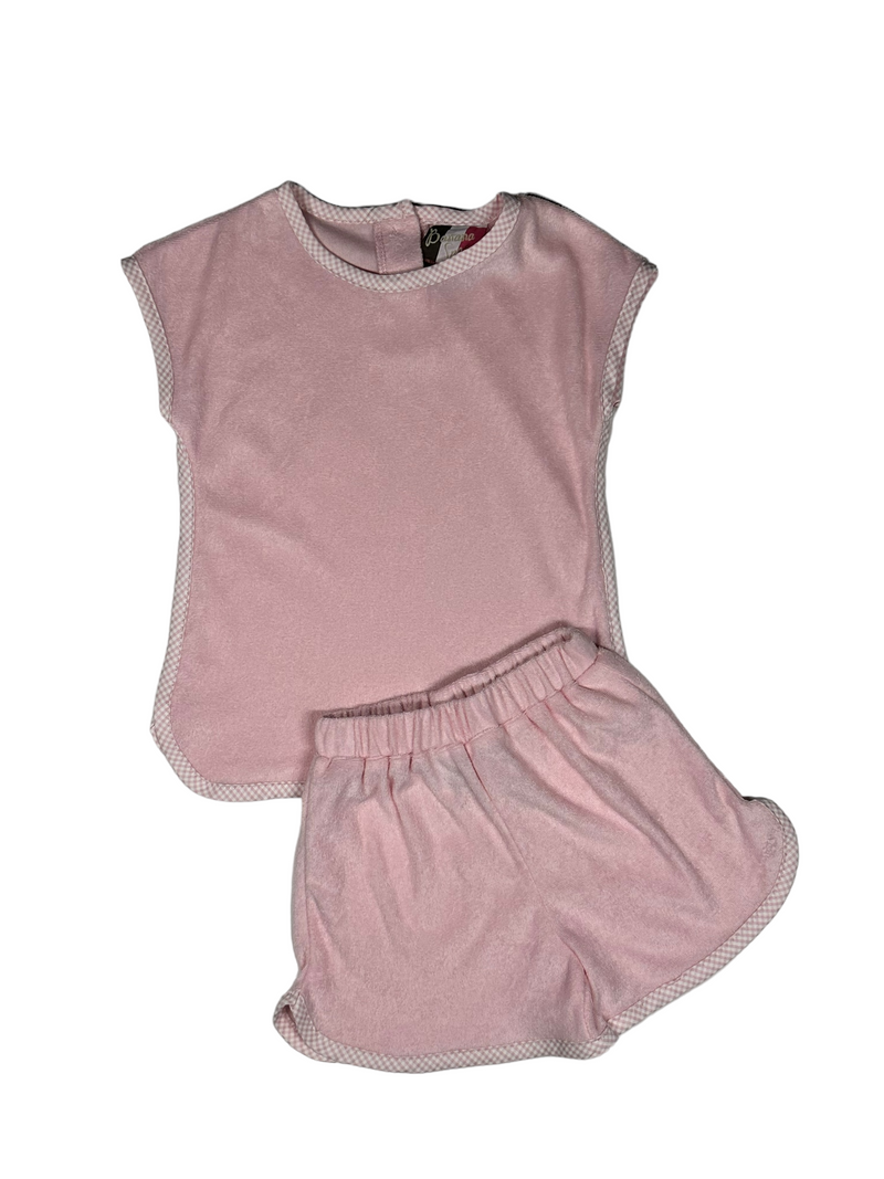 BANANA SPLIT LUNA TERRY SHORT SET PINK