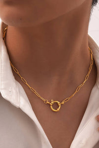 Josslyn 18K Stainless Steel Tarnish Free Circle Necklace