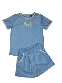 BANANA SPLIT CARTER TERRY SHORT SET BLUE