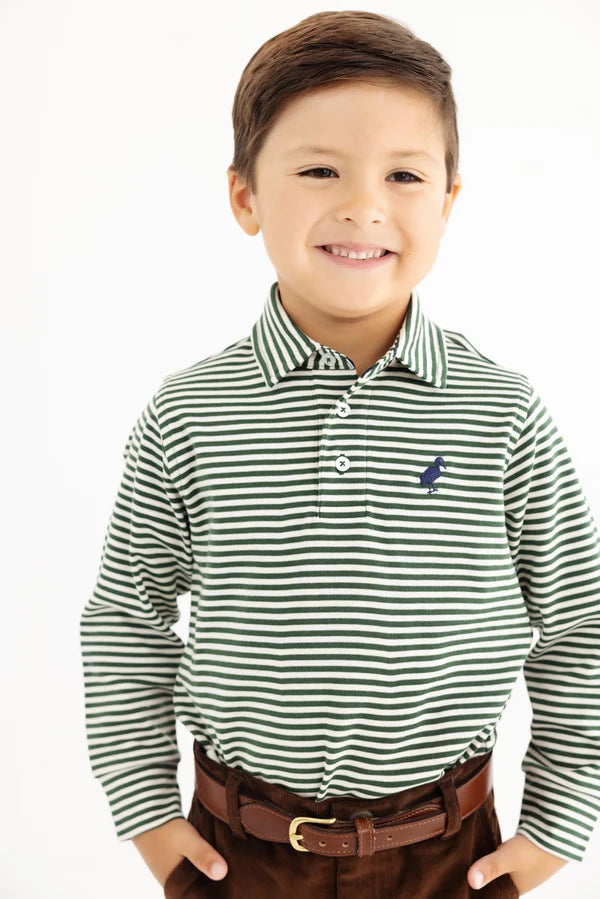 TBBC Prim & Proper Polo Grier Green Palmetto Pearl Stone