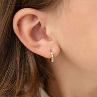 Pip Pop Post Dainty Gem Hoop - Hypoallergenic, Flat Back