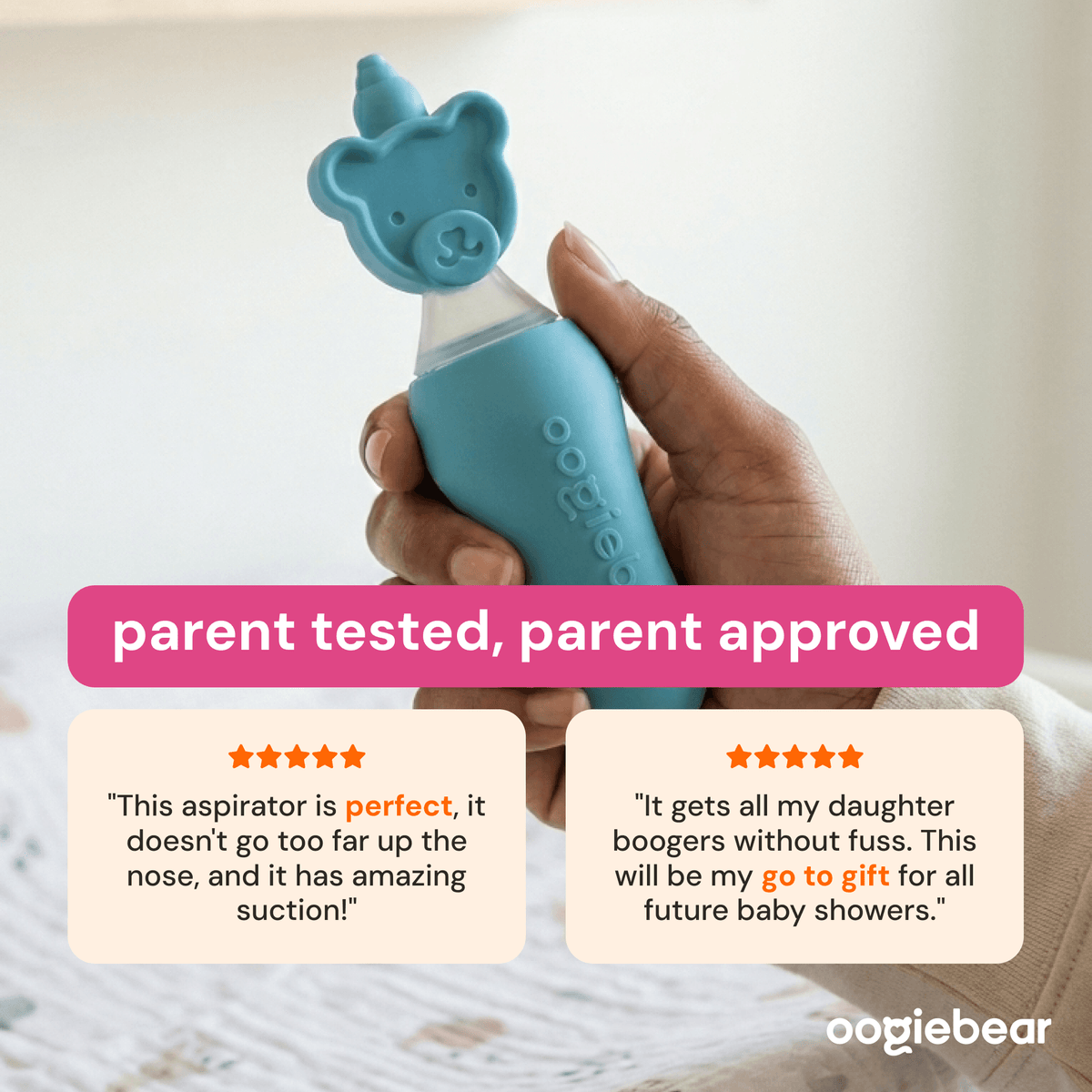 Oogiebear Baby Nose and Ear Cleaning Kit: Raspberry