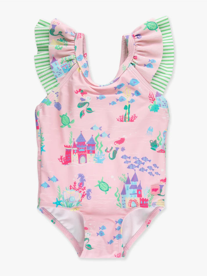 ATLANTIS MERMAIDS BOW V-BACK ONE PIECE SWIMSUIT