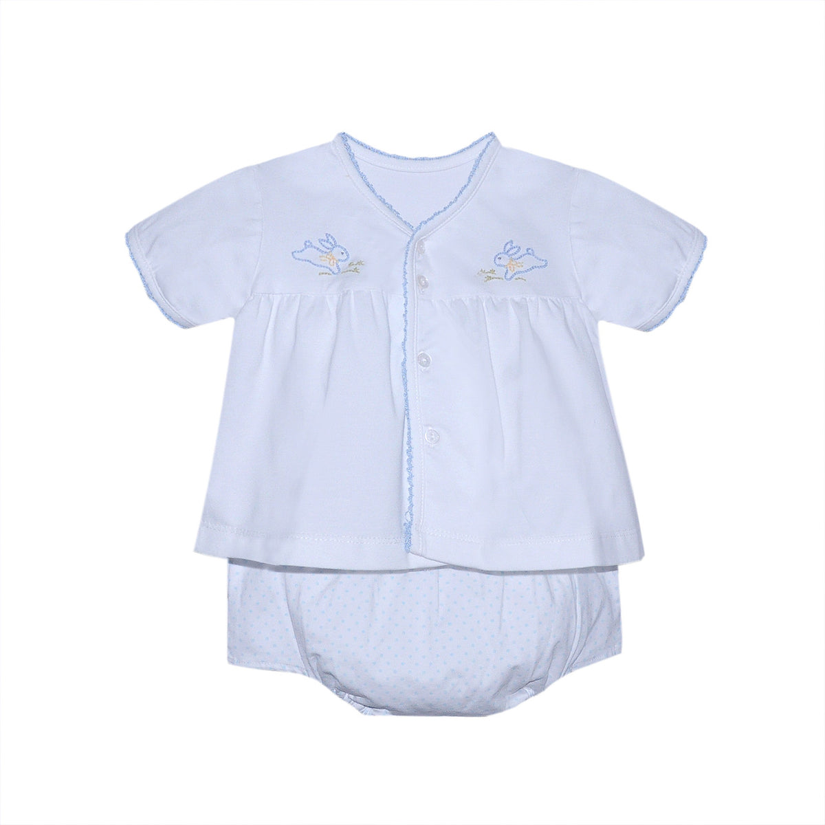 BABY SEN WHITE BRENNAN BOY KNIT DIAPER SET DUCKIES