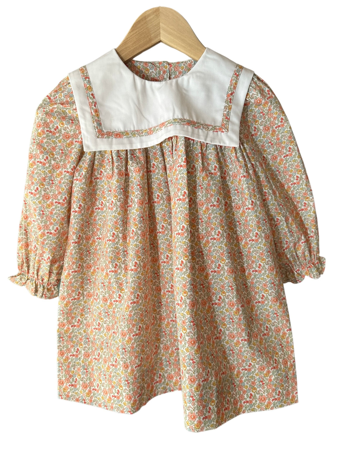 SAGE & LILLY PEACH FLORAL COLLAR DRESS