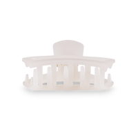 TELETIES OPEN COCONUT WHITE TINY HAIR CLIP