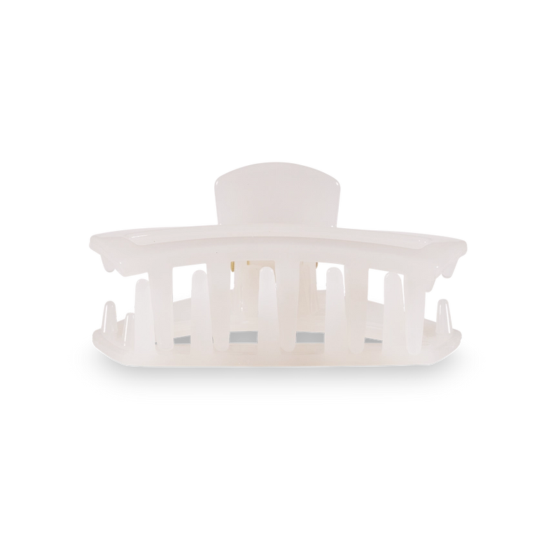 TELETIES OPEN COCONUT WHITE TINY HAIR CLIP
