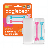 Oogiebear Baby Booger and Ear Wax Picker (2-pack): Raspberry and Seafoam