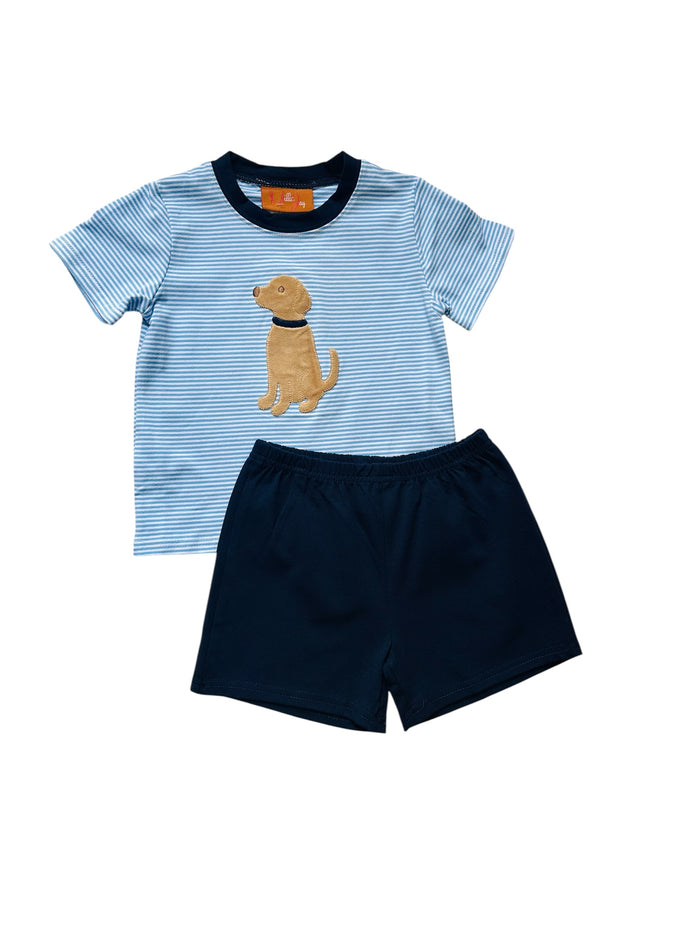 Puppy Applique Short Set