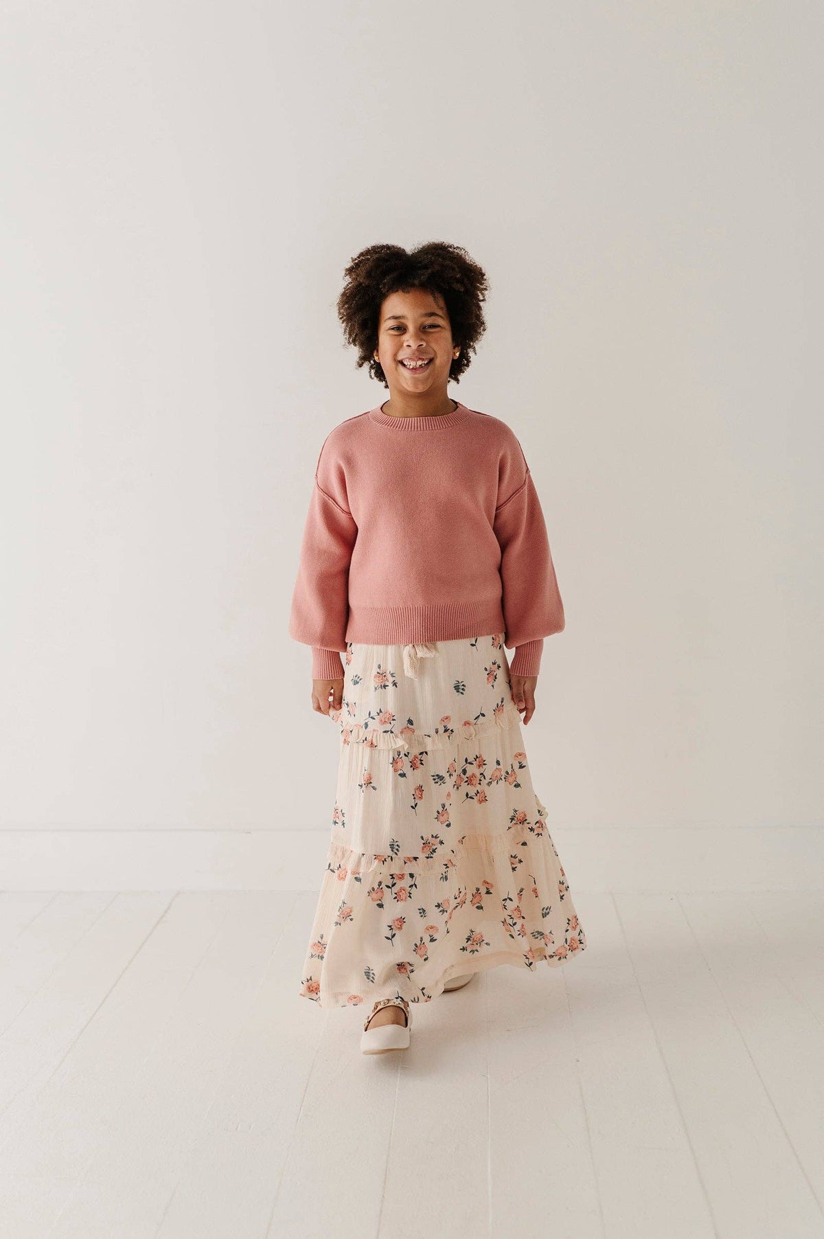Babysprouts Girls Soft Fit Sweater in Terra Rose