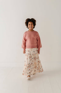 Babysprouts Girls Soft Fit Sweater in Terra Rose