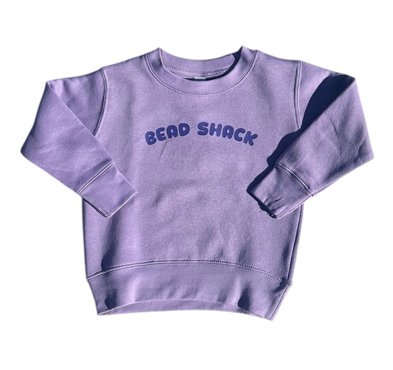 BEAD SHACK TODDLER FLEECE CREWNECK LAVENDER