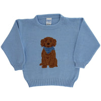 Crewneck Sweater Doodle Light Blue