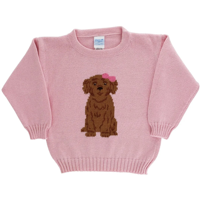 Bailey Boys Crewneck Sweater Doodle Pink