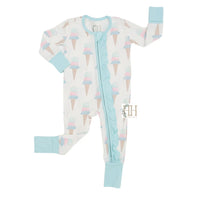 HAMNER HILL ICE CREAM DOUBLE ZIPPER ROMPER