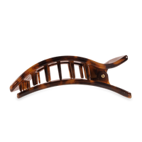 Flat Rectangle Hair Clip Large Tortoise