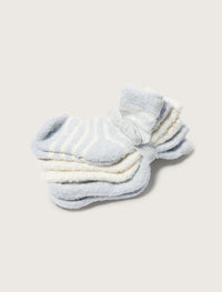 BAREFOOT DREAMS COZYCHIC LITE INFANT SOCK SET BLUE/PEARL