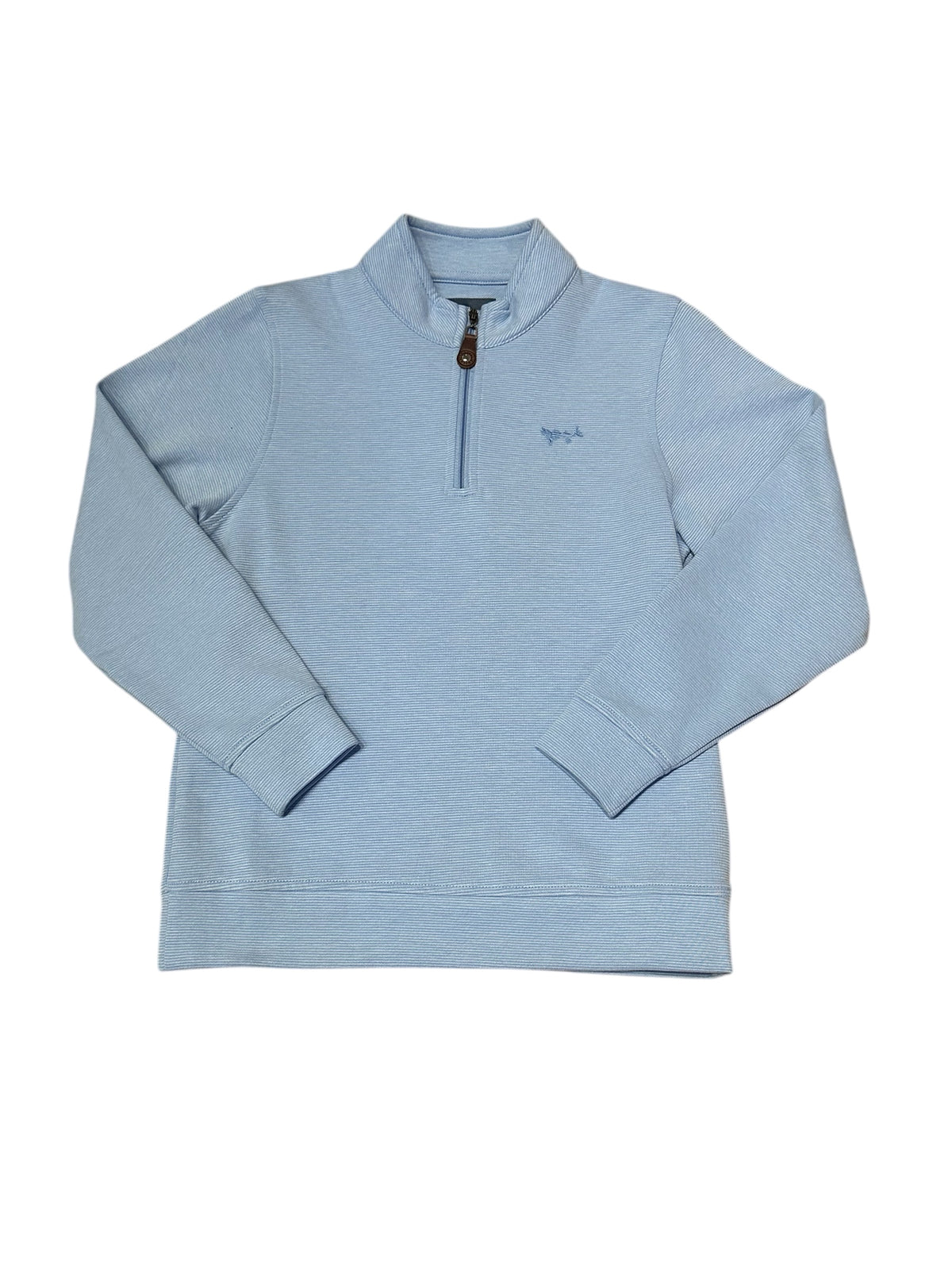 COASTAL COTTON OCEAN BLUE HARBOR DOUBLE FACE QUARTER ZIP