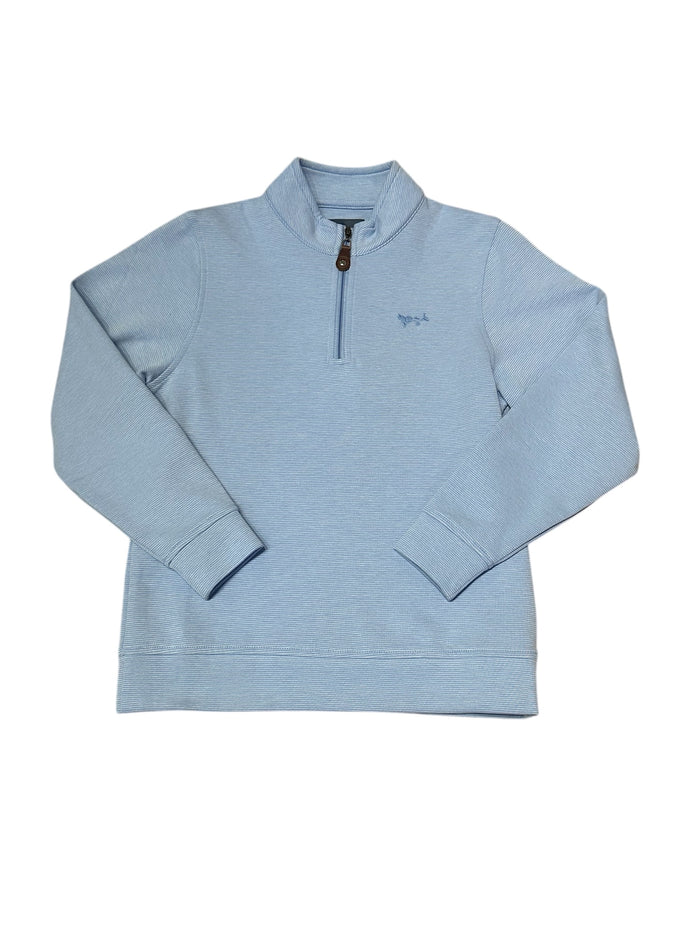 COASTAL COTTON OCEAN BLUE HARBOR DOUBLE FACE QUARTER ZIP