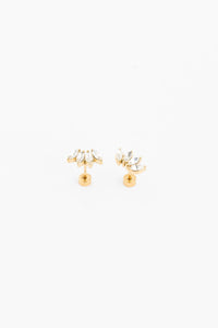 Pip Pop Post Diamond Crawler Stud Earrings
