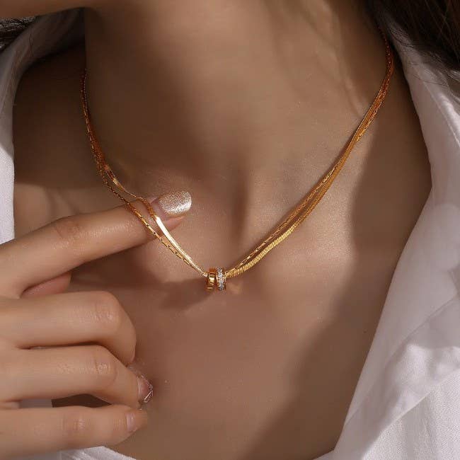 Josslyn 18K Stainless Steel Tarnish Free Layered Necklace