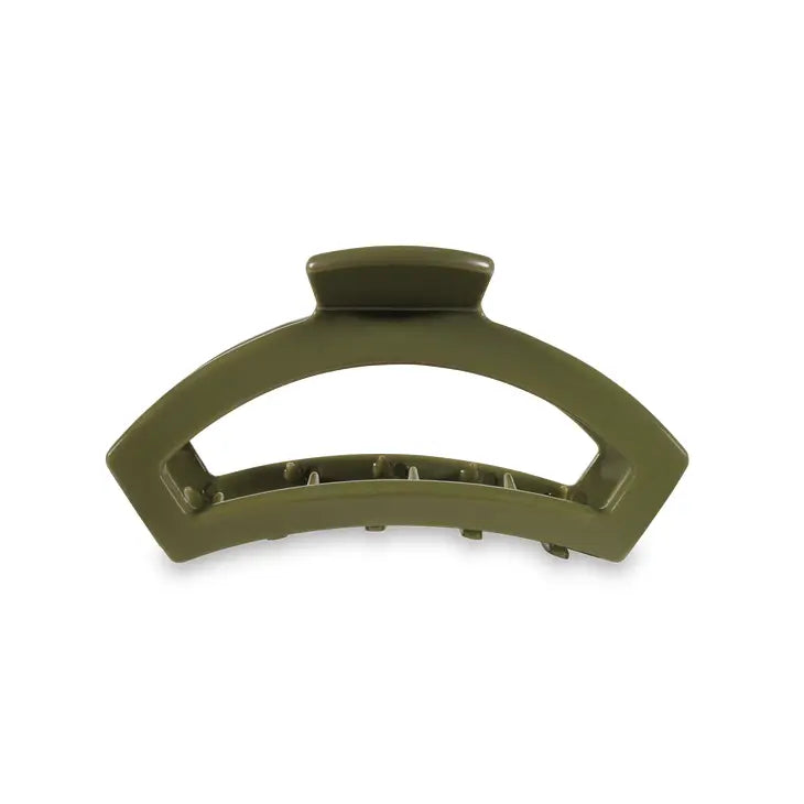 TELETIES OPEN OLIVE MEDIUM HAIR CLIP