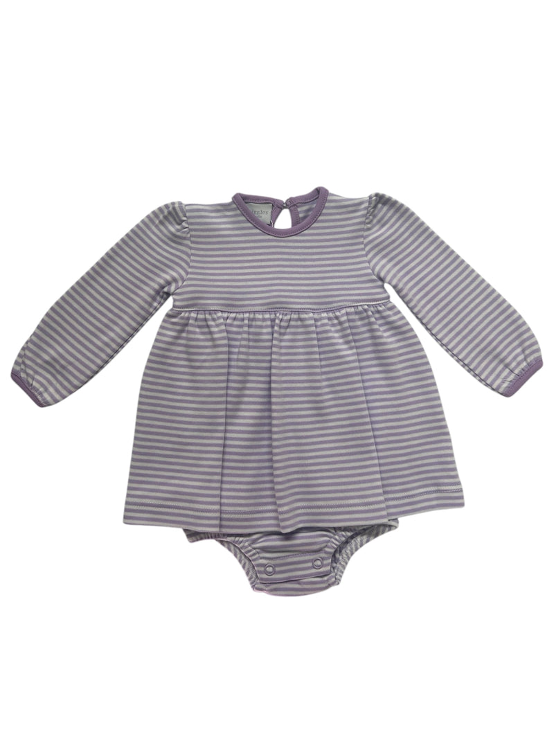 SQUIGGLES PURPLE STRIPE ONESIE DRESS