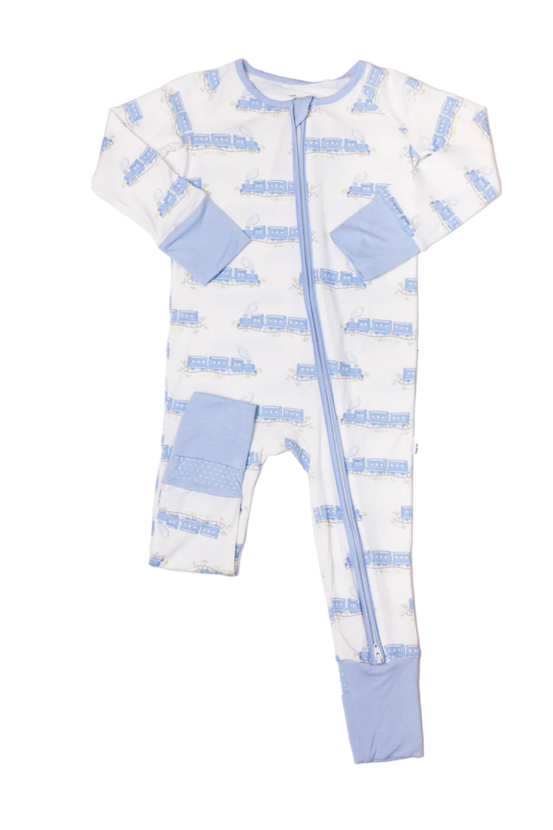 THE UPTOWN BABY TRAIN ROMPER