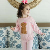 Crewneck Sweater Doodle Pink