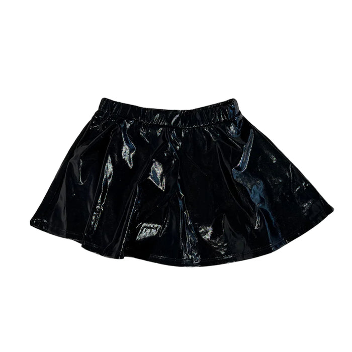 LULU BEBE METALLIC BLACK SKIRT