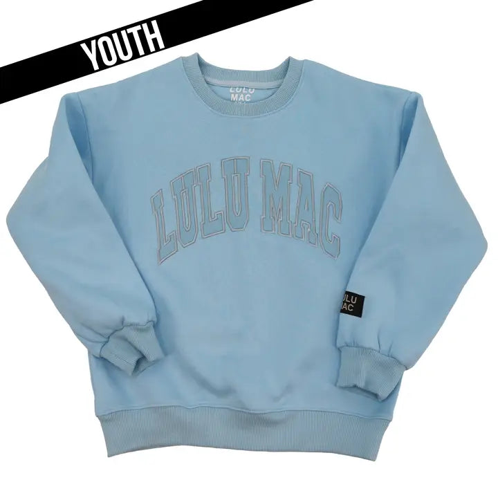 LULU MAC KIDS LIGHT BLUE SWEATSHIRT