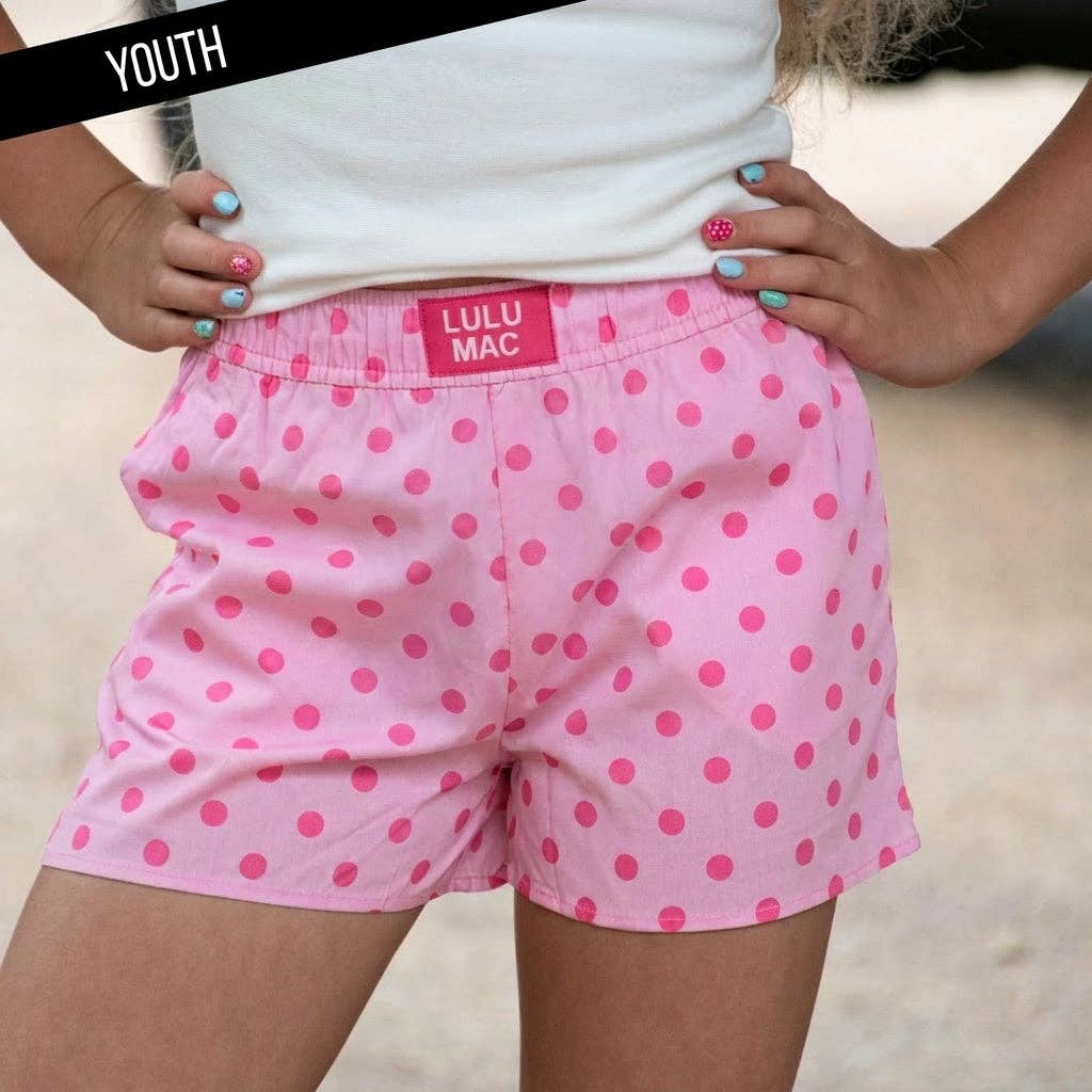Polka Dot Kids Shorts Light Pink/Pink