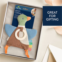 Itzy Ritzy Mallard Duck Bitzy Crinkle™ Sensory Toy