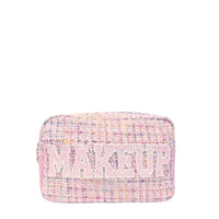 OMG ACCESORIES MAKEUP TWEED POUCH