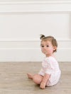 OLLIE JAY PUFF ROMPER IN PINK PICNIC