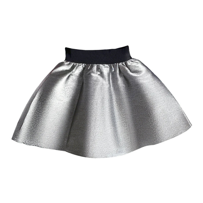 LITTLE OLIN SILVER GATHERED SKIRT