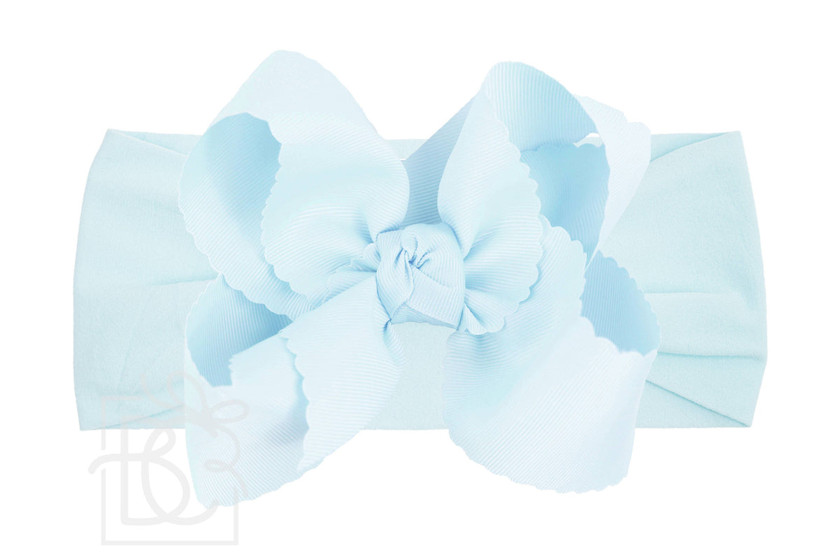 Wide Headband Xl Scalloped Millennium Blue