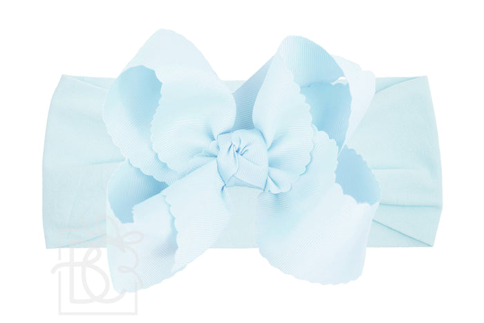 WIDE HEADBAND XL SCALLOPED MILLENNIUM BLUE