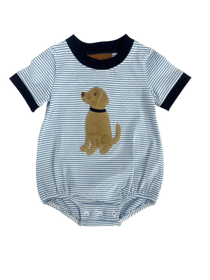 PUPPY APPLIQUE BOYS BUBBLE