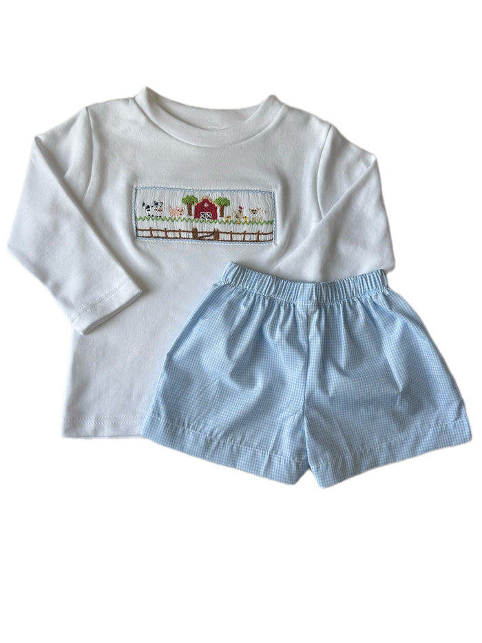 Farm Smocked Long Sleeve + Short Set