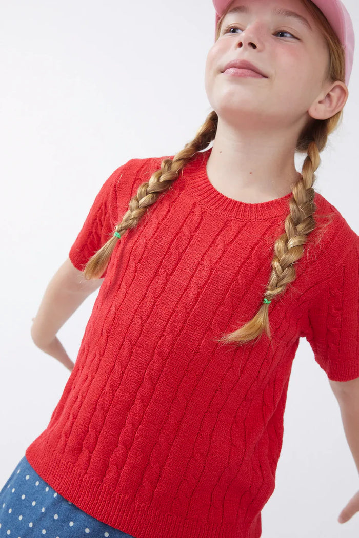 COMPANIA FANTASTICA SHORT SLEEVE GIRLS SWEATER