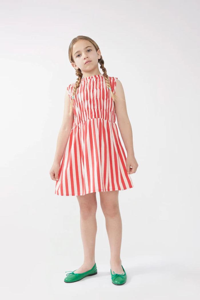 COMPANIA FANTASTICA RED STRIPED DRESS