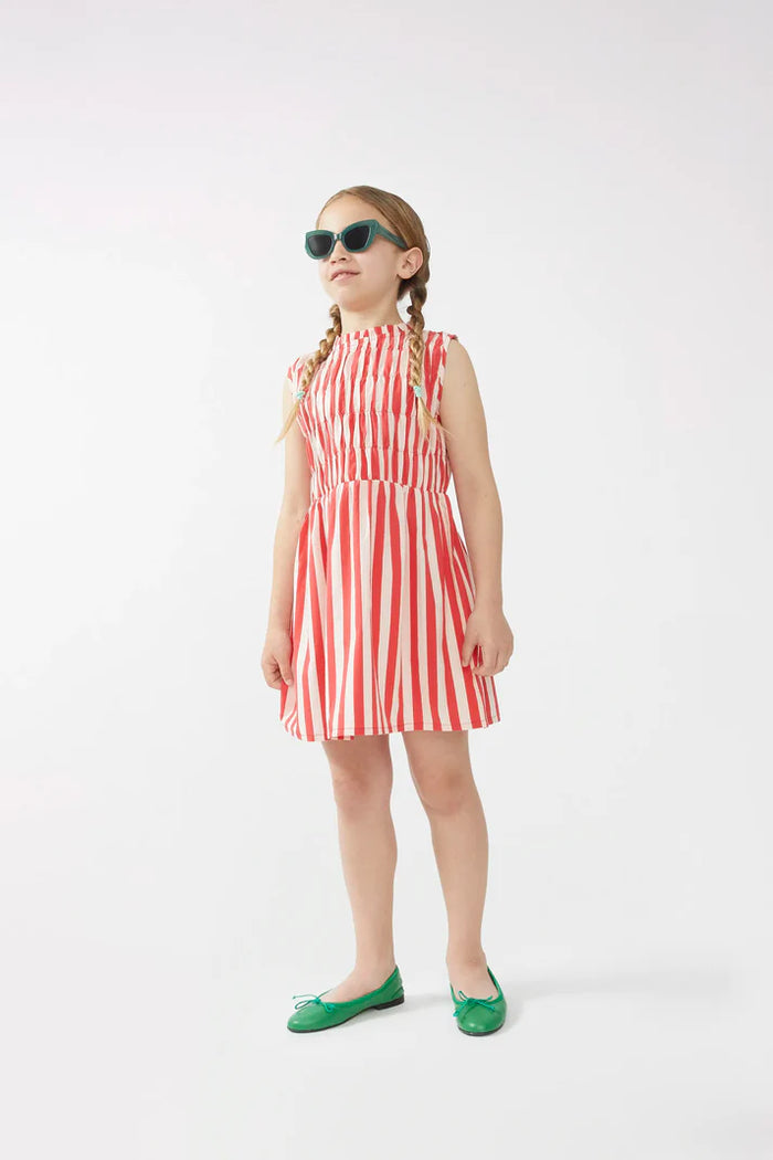 COMPANIA FANTASTICA RED STRIPED DRESS