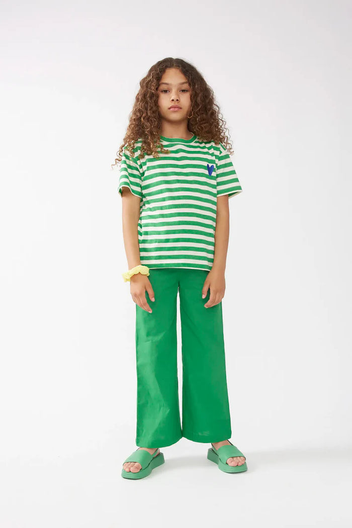 COMPANIA FANTASTICA GREEN STRIPED TEE