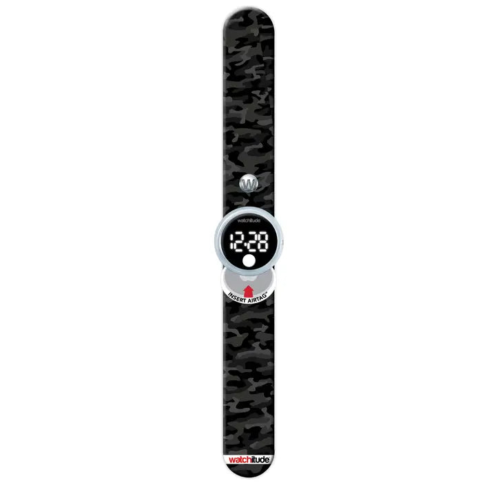 WATCHITUDE BLACK OPPS TAG'D TRACKABLE SLAP WATCH