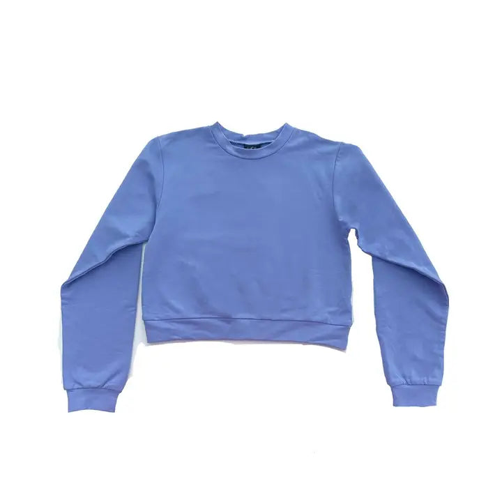 LITTLE OLIN BLUE CROPPED SWEATSHIRT