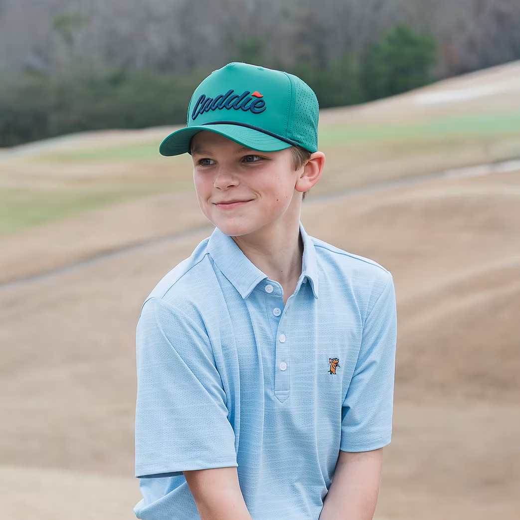 Caddie Youth Performance Rope Hat Green/Navy