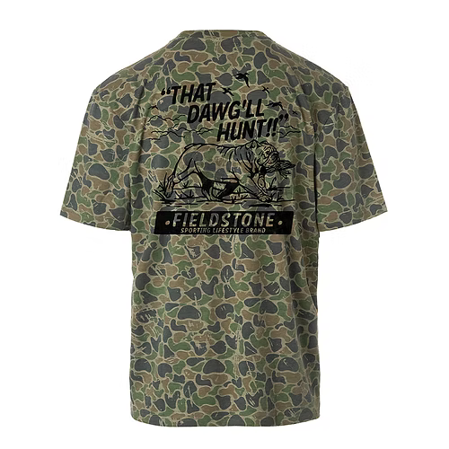 FIELDSTONE YOUTH BACKWOODS CAMO BIRD DAWG TEE