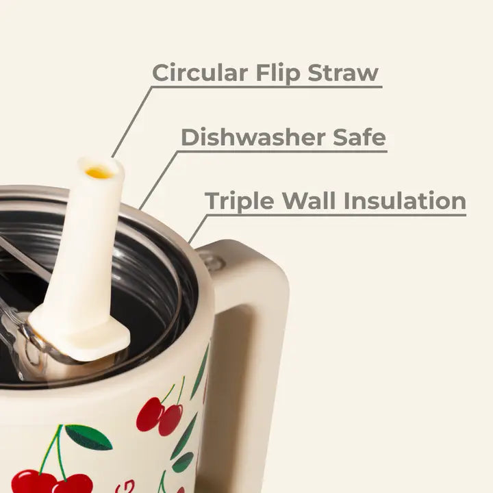 HYDROJUG CHERRIES 20 OZ TRAVELER TUMBLER