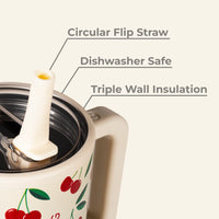 HYDROJUG CHERRIES 20 OZ TRAVELER TUMBLER